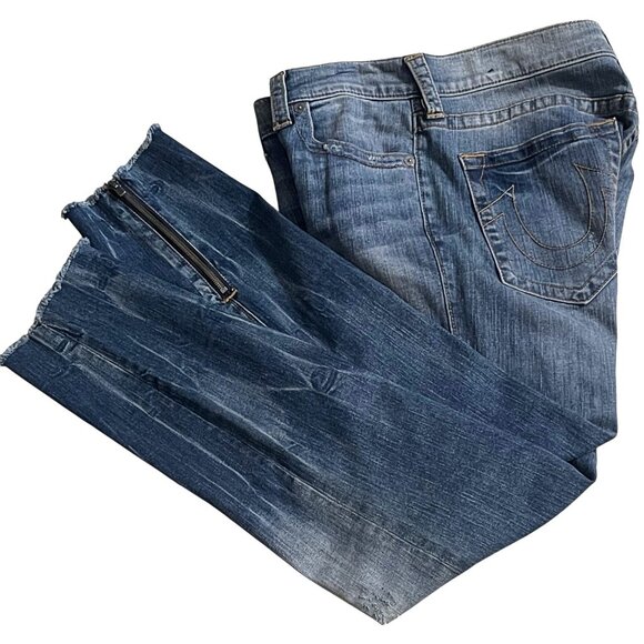 True Religion Women’s Jeans – Size 31 • Y2K Collector • Distressed Skinny Fit - Picture 3 of 8